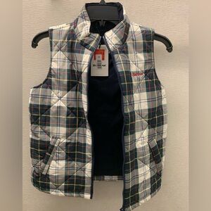 NWT! Barbour kid check/plaid pattern vest
